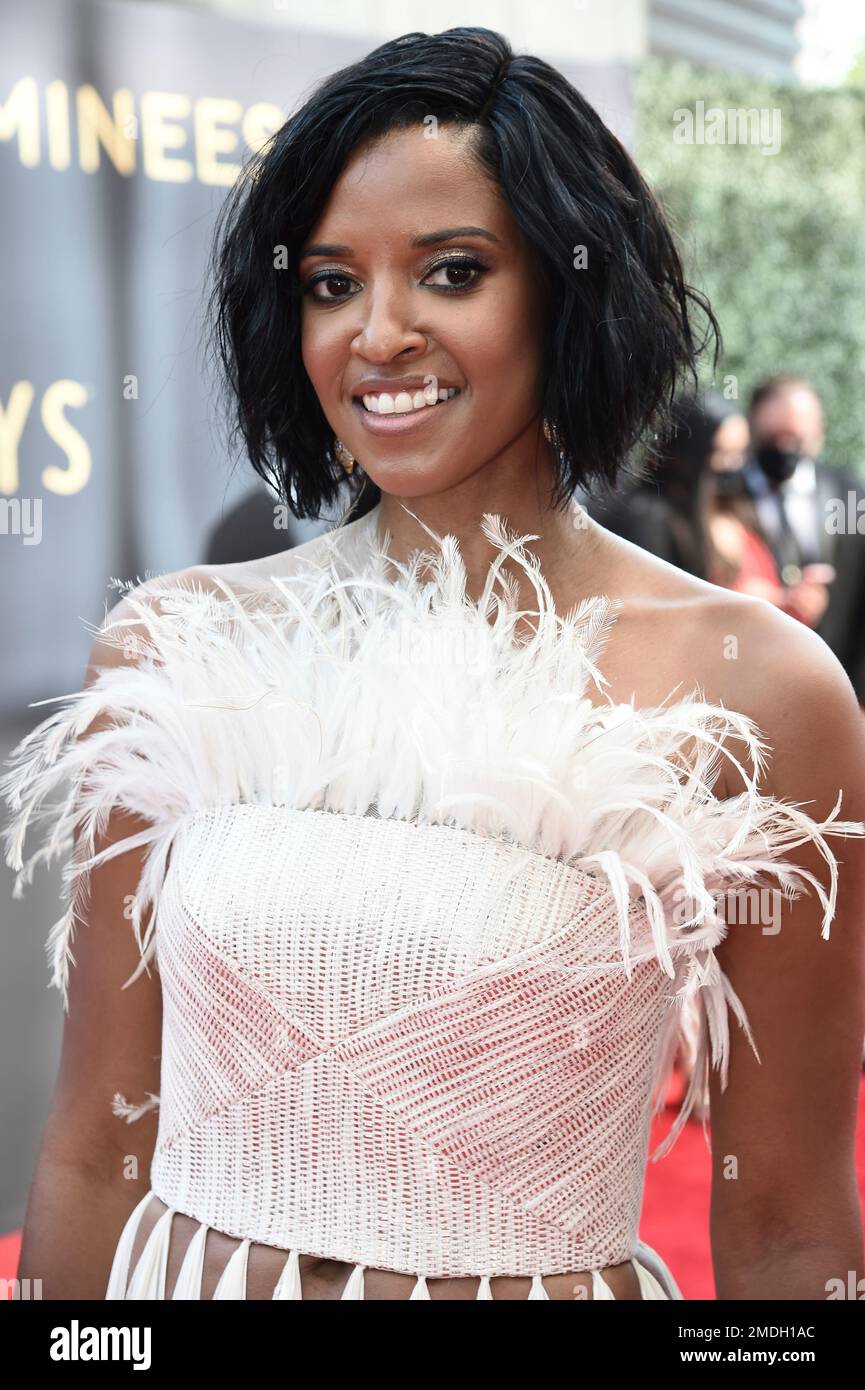 Renee Goldsberry arrives at the 73rd Emmy Awards at the JW Marriott on ...