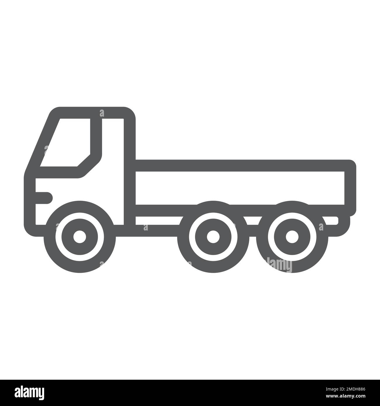Flatbed truck van illustration Stock Vector Images Alamy