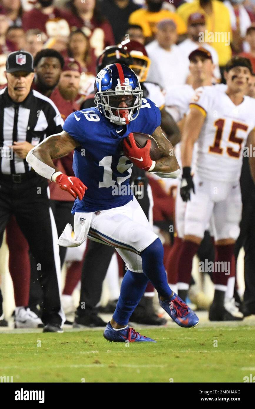 New York Giants wide receiver David Sills V (13) performs a drill at the  NFL football team's practice facility, Wednesday, May 31, 2023, in East  Rutherford, N.J. (AP Photo/John Minchillo Stock Photo - Alamy