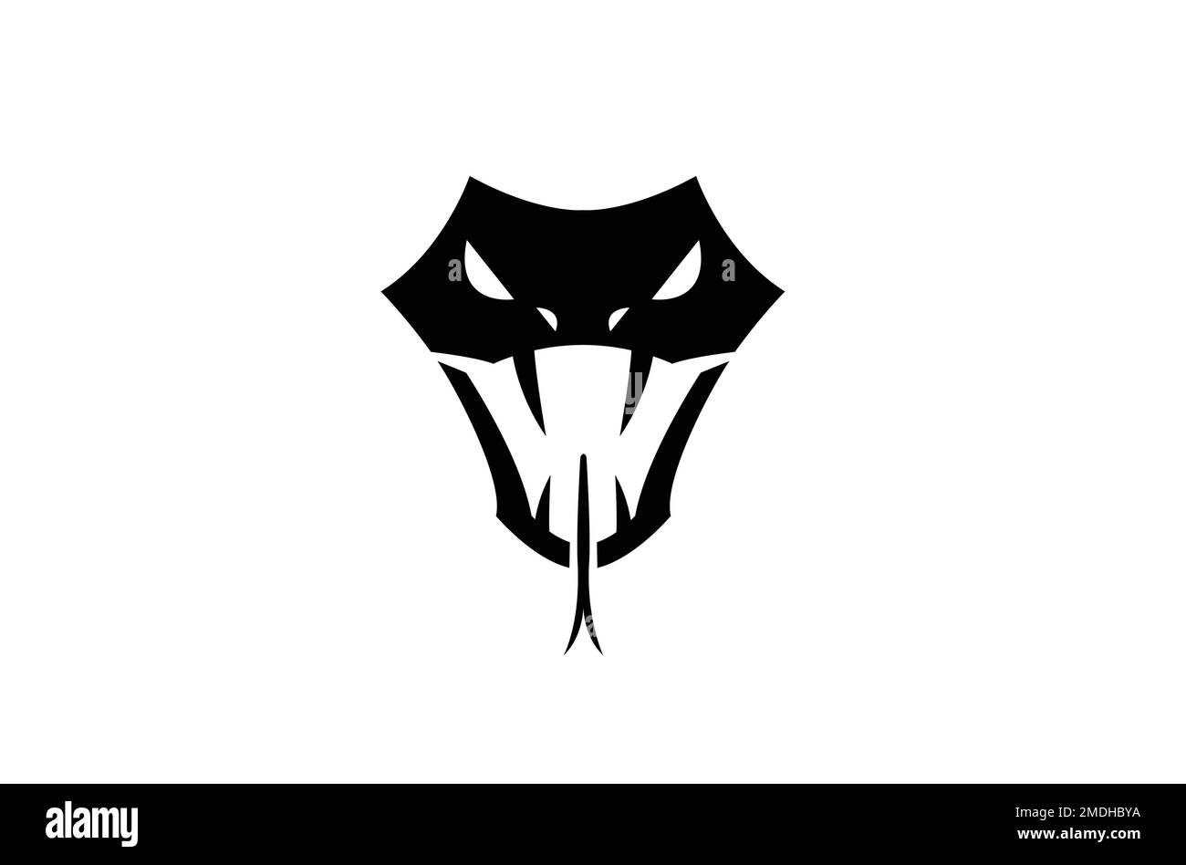 Creative Serpent Cobra Head Logo Design Vector Symbol Illustration Stock Vector
