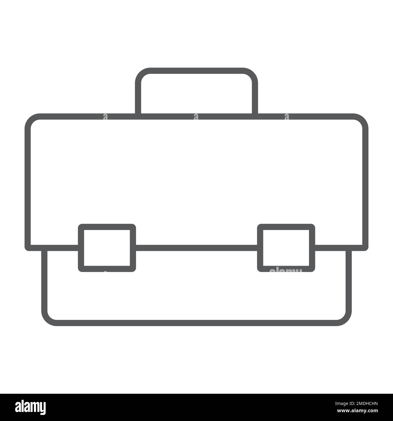 Tool box thin line icon, tool and maintenance, toolkit sign, vector
