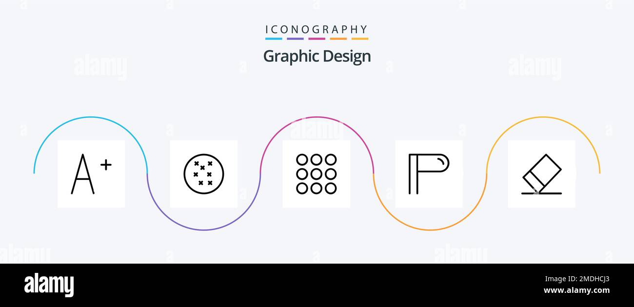 Design Line 5 Icon Pack Including . rubber Stock Vector Image & Art - Alamy