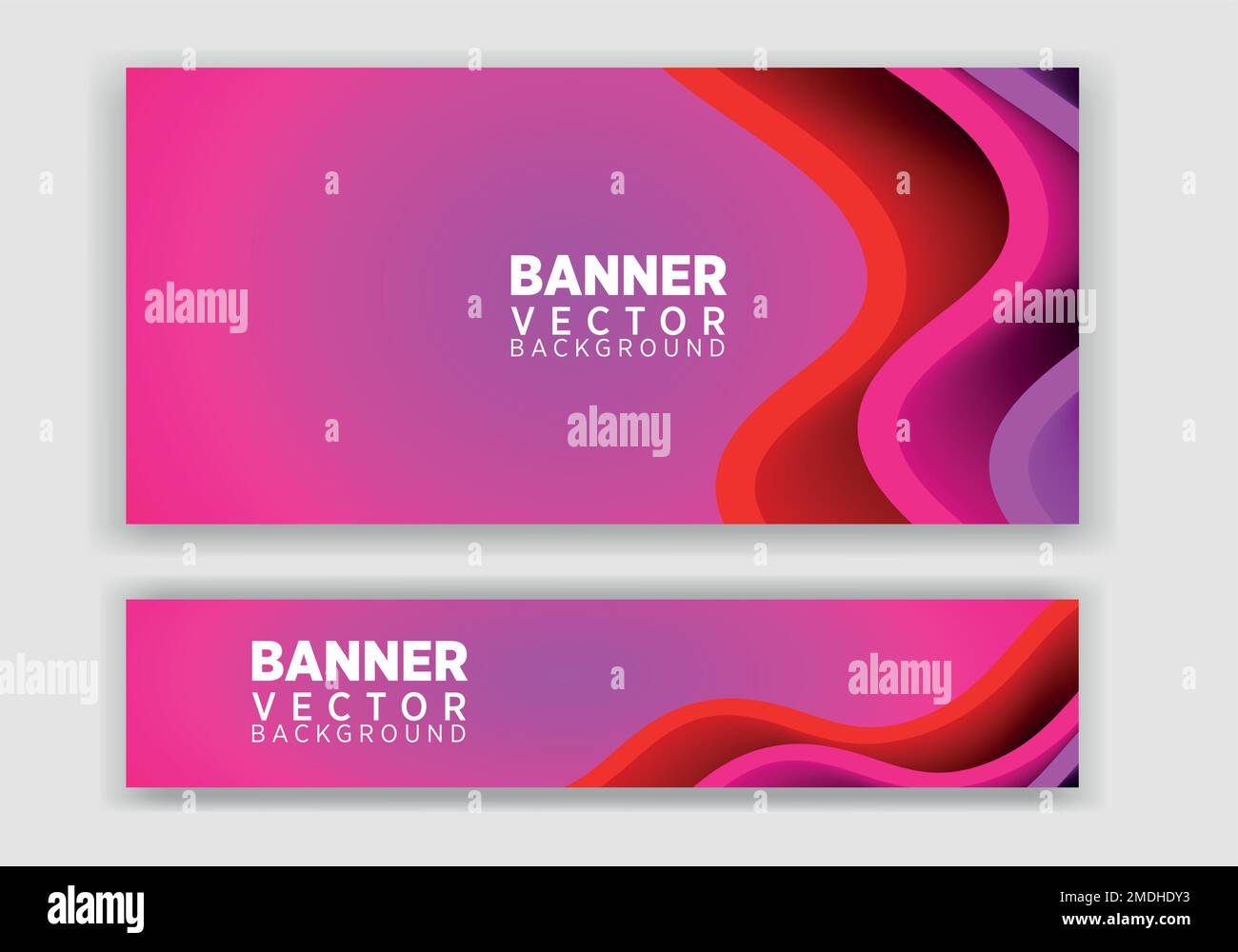 Vector abstract graphic design Banner. Vector horizontal banner template, abstract design. Stock Vector