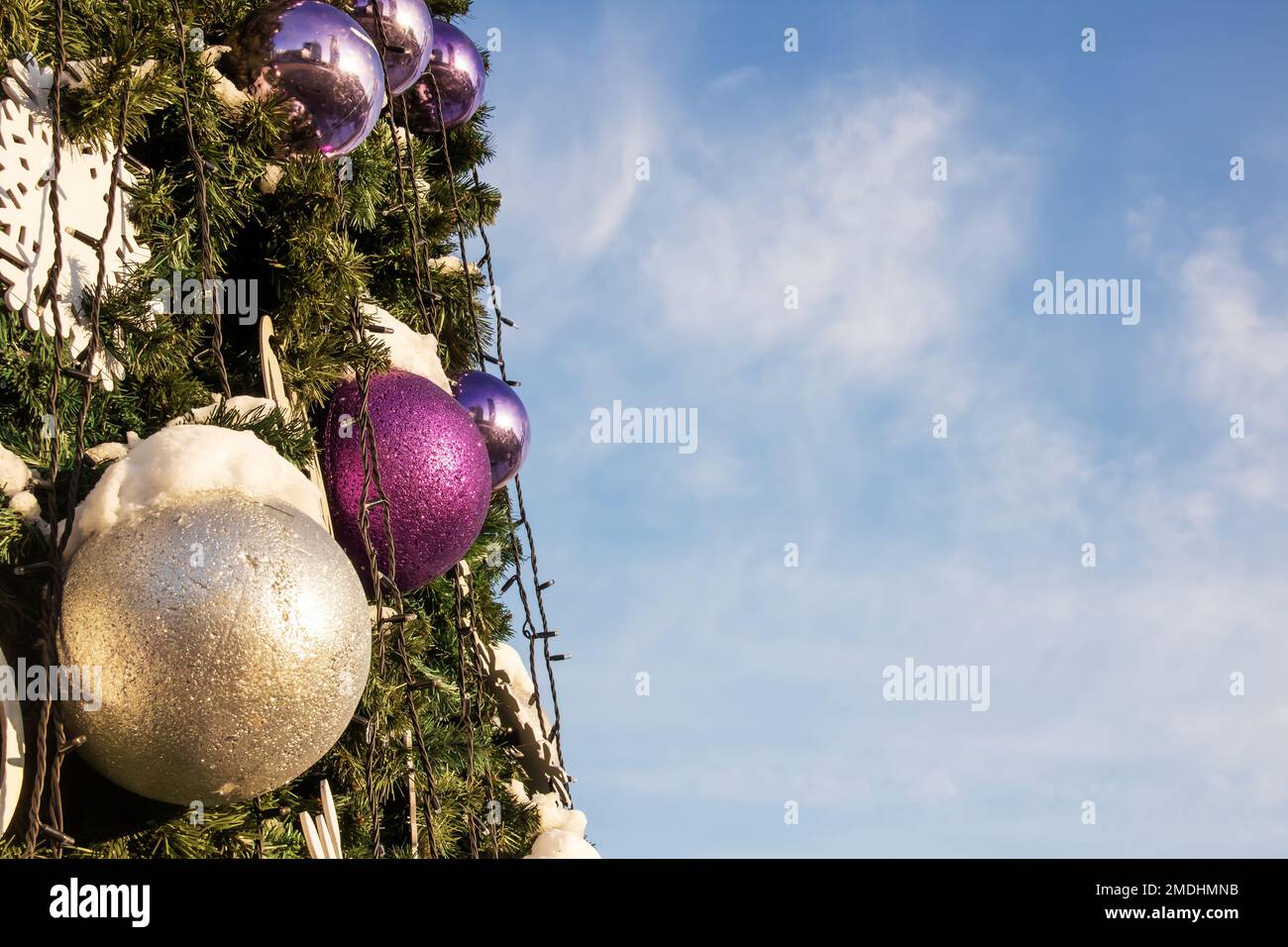 Large decorated evergreen tree hi-res stock photography and images - Alamy