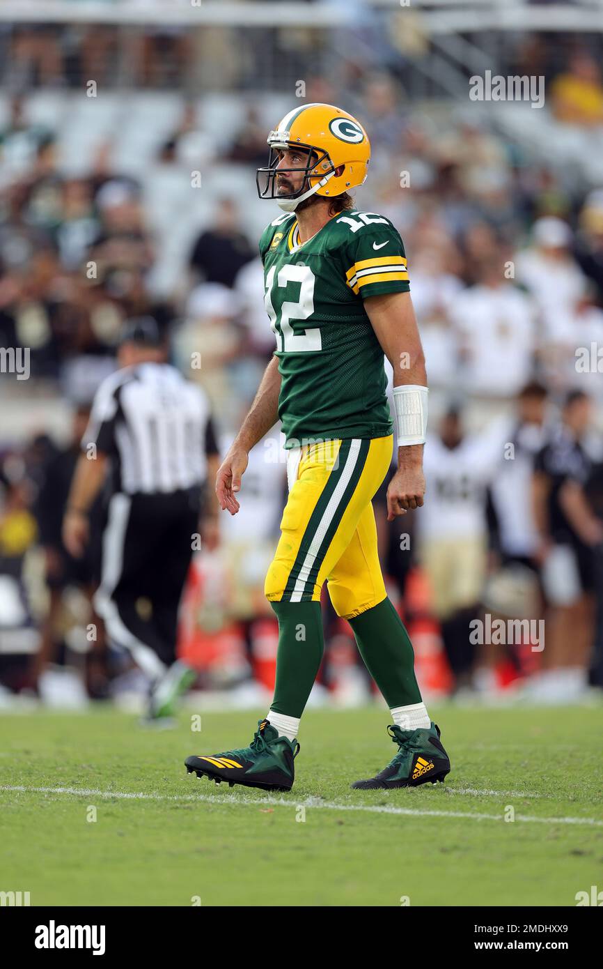 tanque Tienda Rana Green Bay Packers quarterback Aaron Rodgers (12) during an NFL football  game against the New Orleans Saints, Sunday, Sep. 12, 2021, in  Jacksonville. (AP Photo/Tyler Kaufman Stock Photo - Alamy