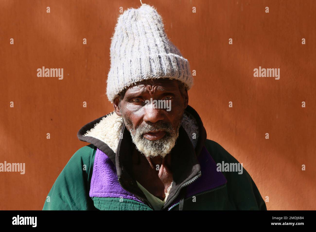 Rodrick Bhatare an elderly man in his 90s sits outside Melfort Old