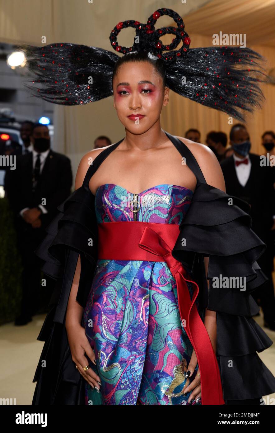 Naomi Osaka attends The Metropolitan Museum of Art's Costume Institute  benefit gala celebrating the opening of the "In America: A Lexicon of  Fashion" exhibition on Monday, Sept. 13, 2021, in New York. (