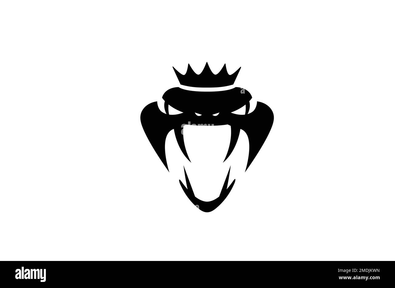 Creative Serpent Cobra Head Crown King Logo Design Vector Symbol