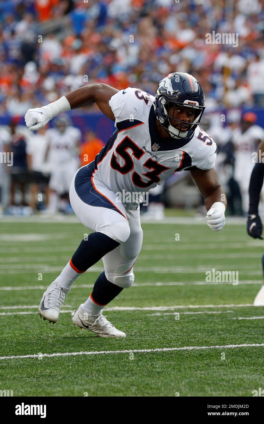 Denver Broncos linebacker Jonathon Cooper (53) in action during an