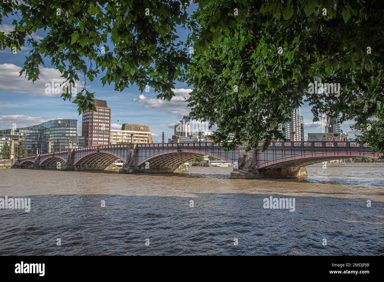 Lambeth bridge at Thames river in London England Stock Photo Alamy