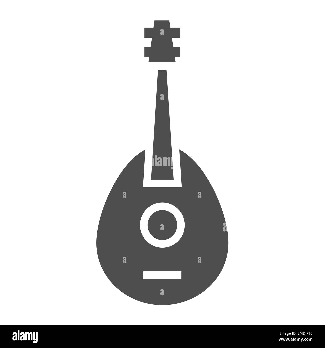 Mandolin glyph icon, musical and string, guitar sign, vector graphics