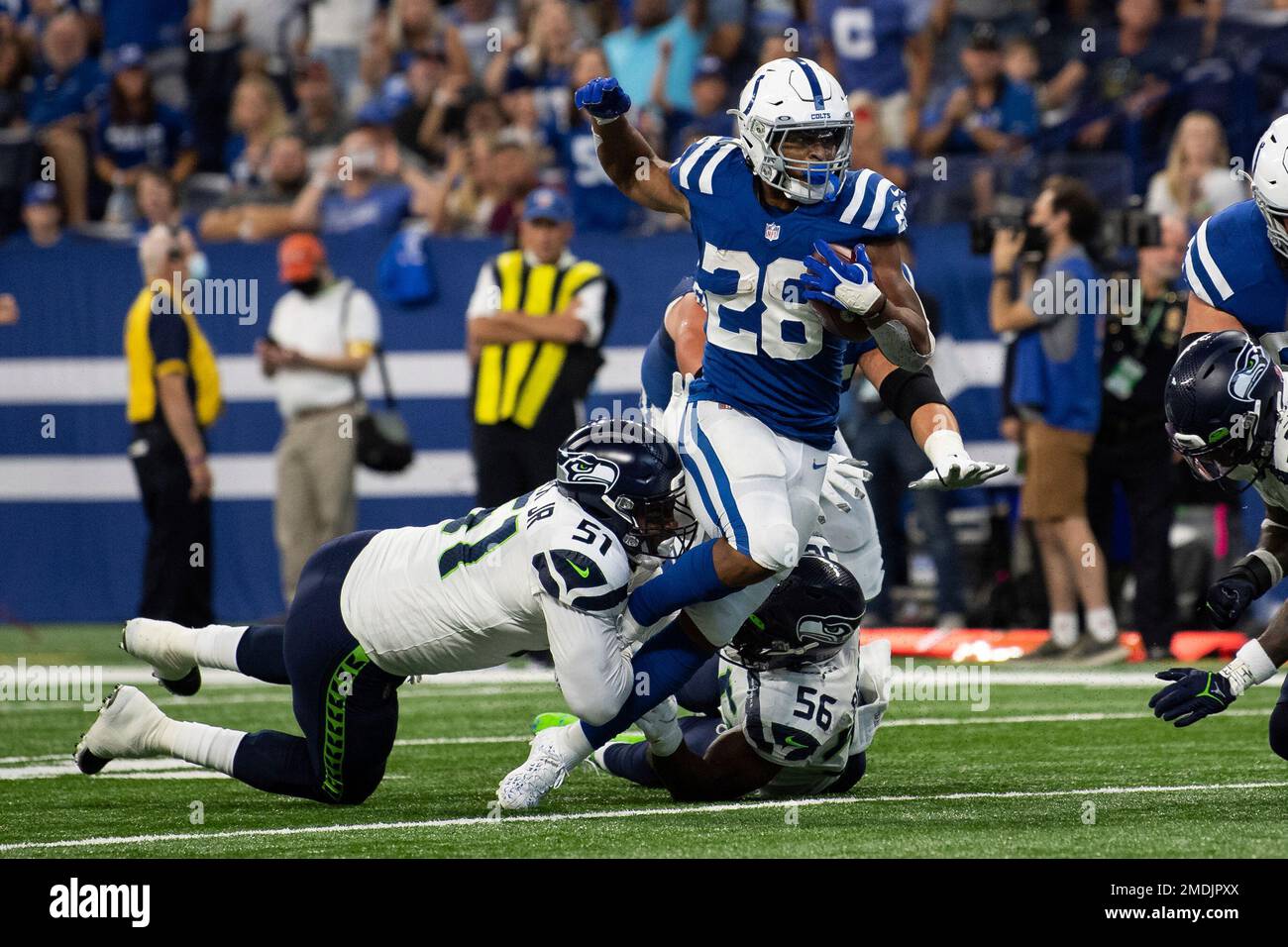 Arizona Cardinals defensive end Jonathan Ledbetter (93) during an NFL  football game against the Seattle Seahawks, Sunday, Oct. 16, 2022, in  Seattle, WA. The Seahawks defeated the Cardinals 19-9. (AP Photo/Ben  VanHouten