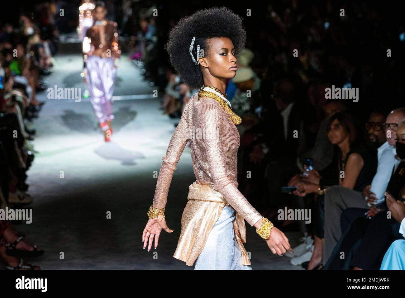 Models walk the runway at the Tom Ford spring/summer 2022 fashion show ...