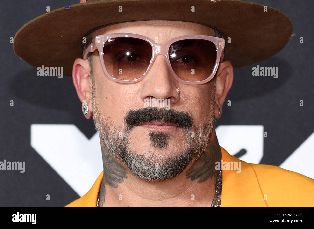 AJ McLean arrives at the MTV Video Music Awards at Barclays Center on