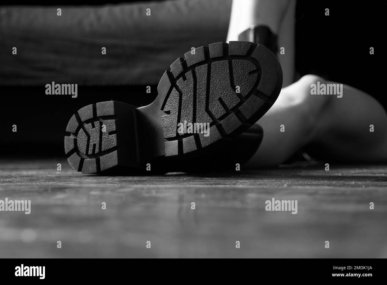 Shoe sole girl rest Black and White Stock Photos & Images Alamy