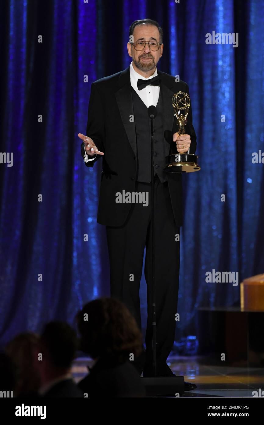 Nik Ranieri accepts the Emmy for outstanding individual achievement in ...
