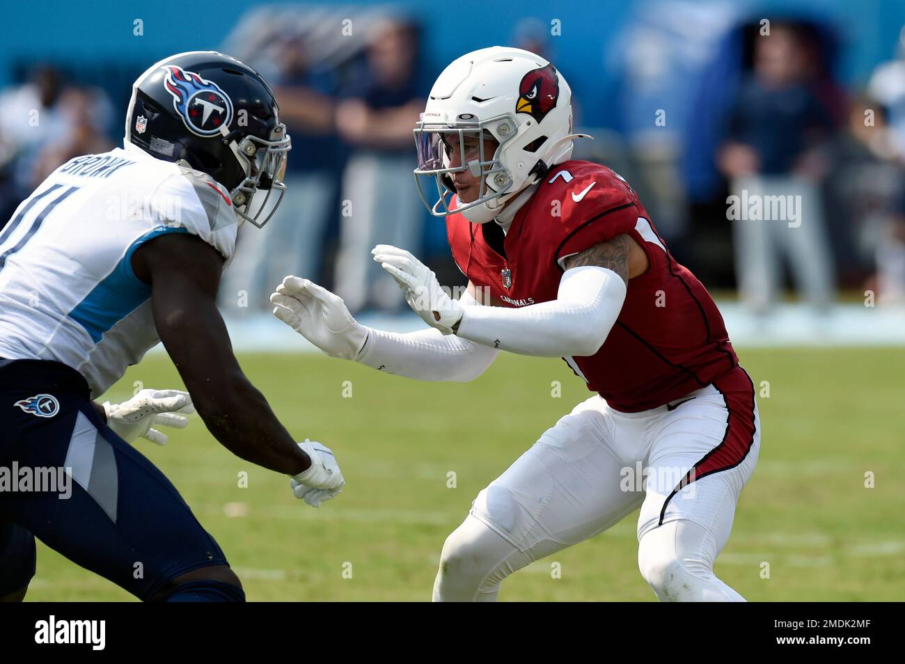 Arizona Cardinals cornerback Byron Murphy Jr. (7) plays against