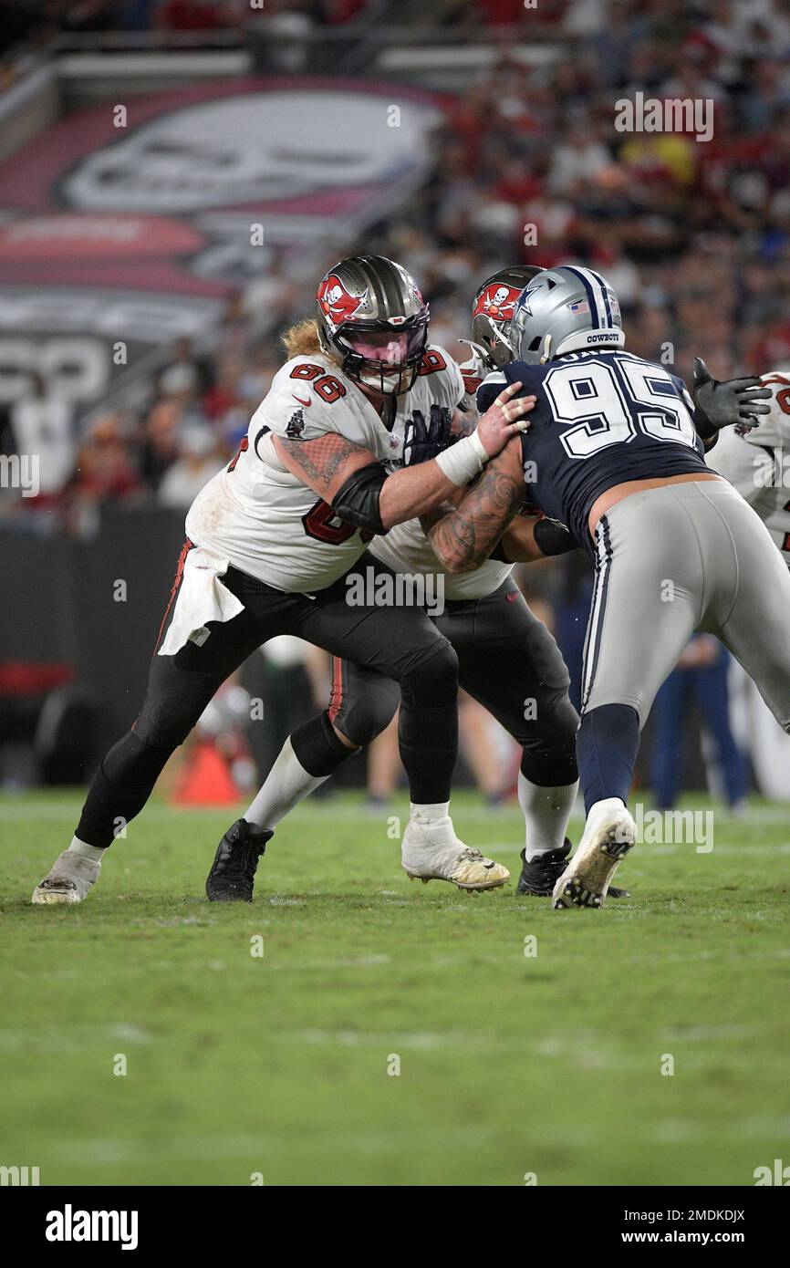 Nov 14, 2021; Landover, MD USA; Tampa Bay Buccaneers center Ryan Jensen  (66) prepares before an NFL game at FedEx Field. The Washington Football  Team Stock Photo - Alamy