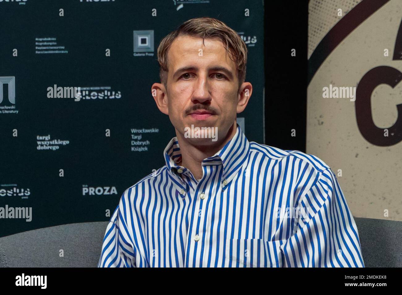 Wroclaw, Wroclaw, Poland. 22nd Jan, 2023. Grzegorz Piatek, winner of Polityka's passport, met with readers in Wroclaw. On January 17, Grzegorz Piatek received the ''Polityka'' Passport in the Literature category for his book Gdynia promised. The city, modernism, modernization 1920''“1939''. In the photo: Grzegorz Piatek (Credit Image: © Krzysztof Zatycki/ZUMA Press Wire) EDITORIAL USAGE ONLY! Not for Commercial USAGE! Stock Photo