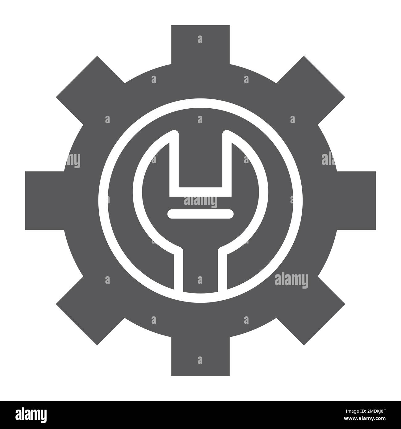 Technical support glyph icon, maintenance and service, setting sign, vector graphics, a solid pattern on a white background, eps 10. Stock Vector