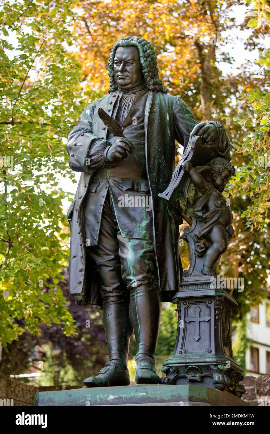 bach monument at the Bach House, Germany, Thueringen, Eisenach Stock Photo