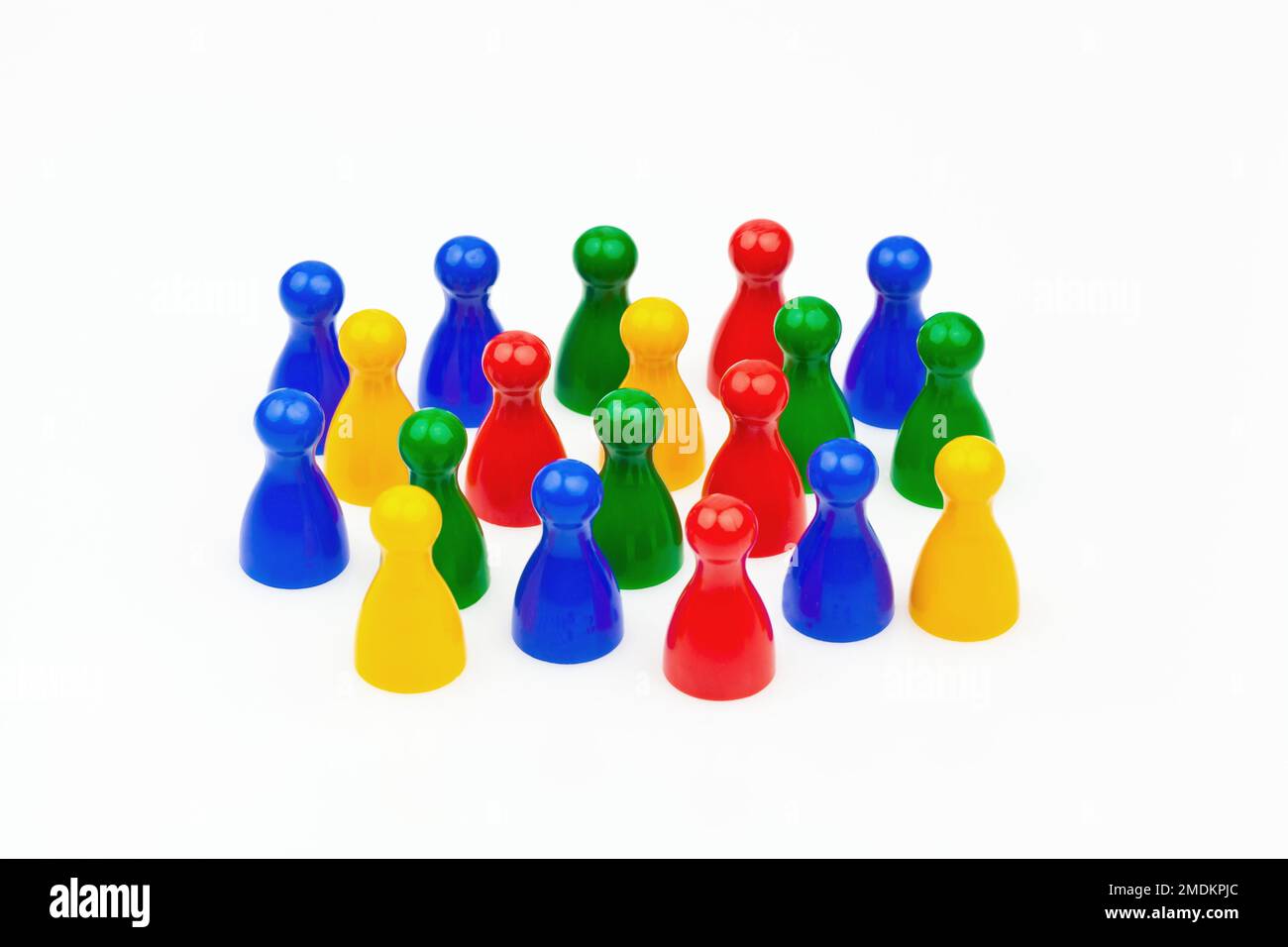 colourful tokens, together in harmony Stock Photo