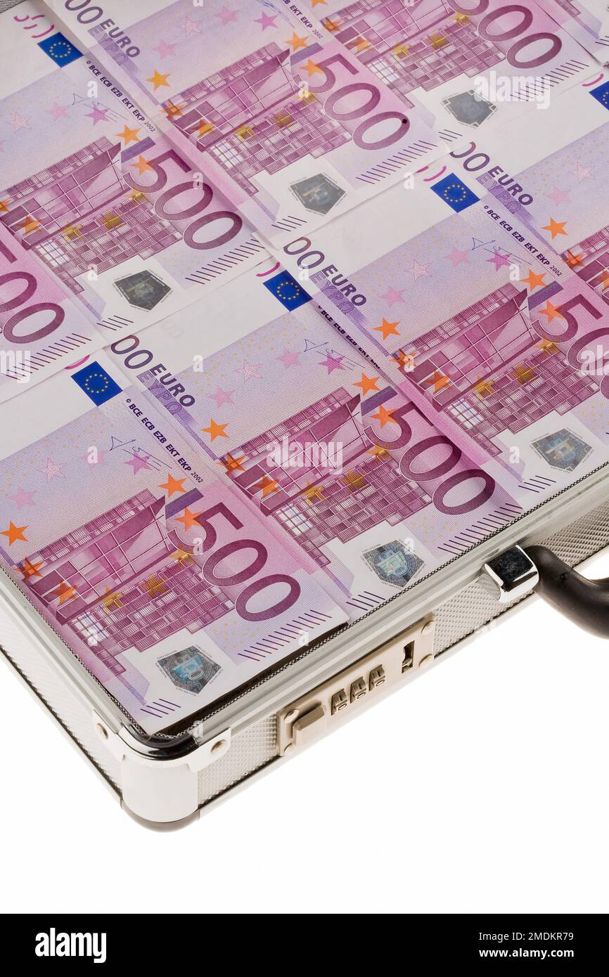 Suitcase Of Money With 500 Euro Bills Stock Photo Alamy