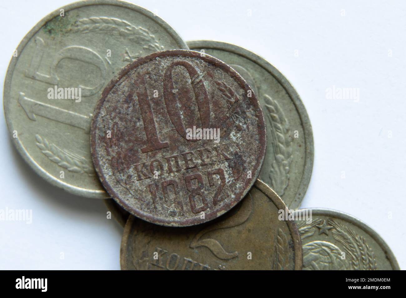 Coins russia russian 10 ruble hi-res stock photography and images