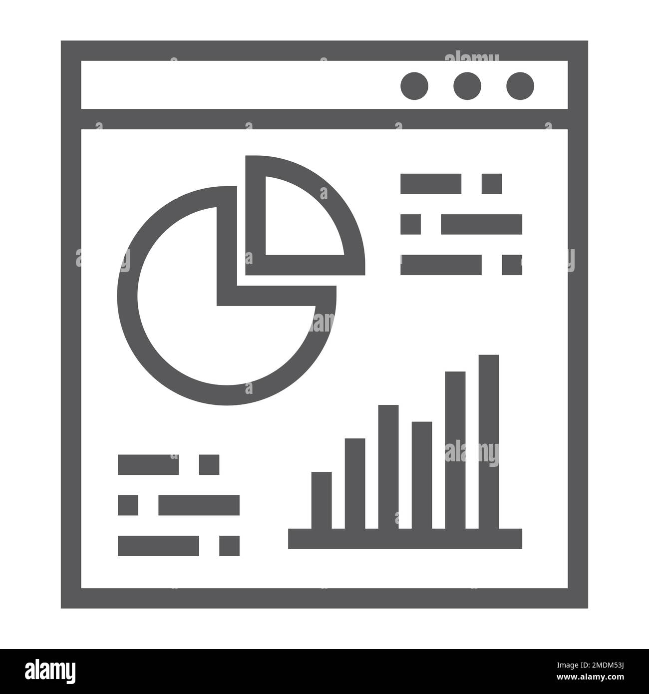 Infographic line icon, analysis and diagram, chart sign, vector ...