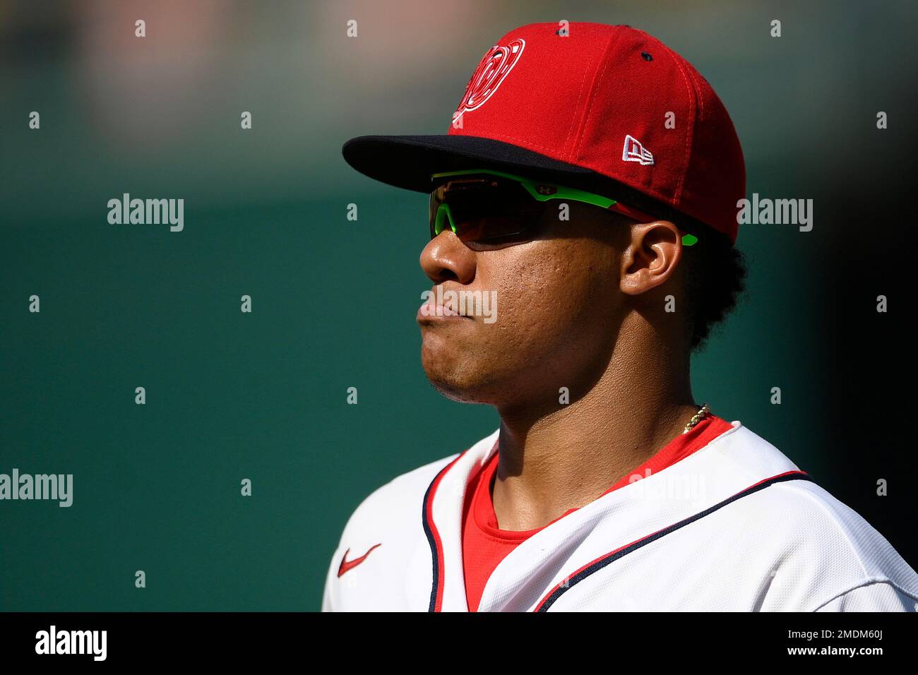 Washington Nationals right fielder Juan Soto (22) in action