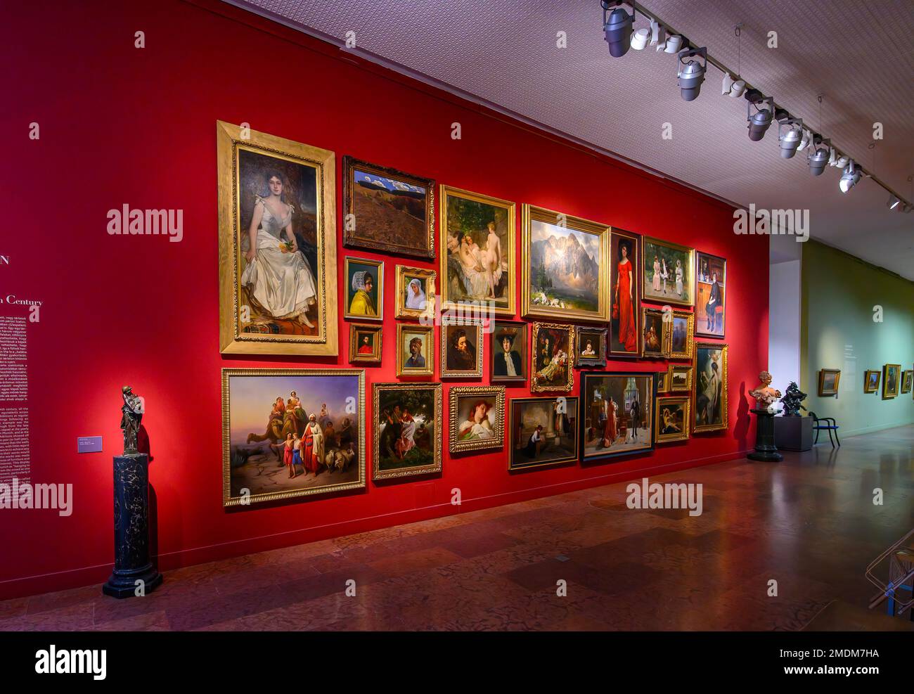 BUDAPEST, HUNGARY. Collection of paintings and sculpture in Hungarian National Gallery in Buda Castle, former Royal Palace Stock Photo