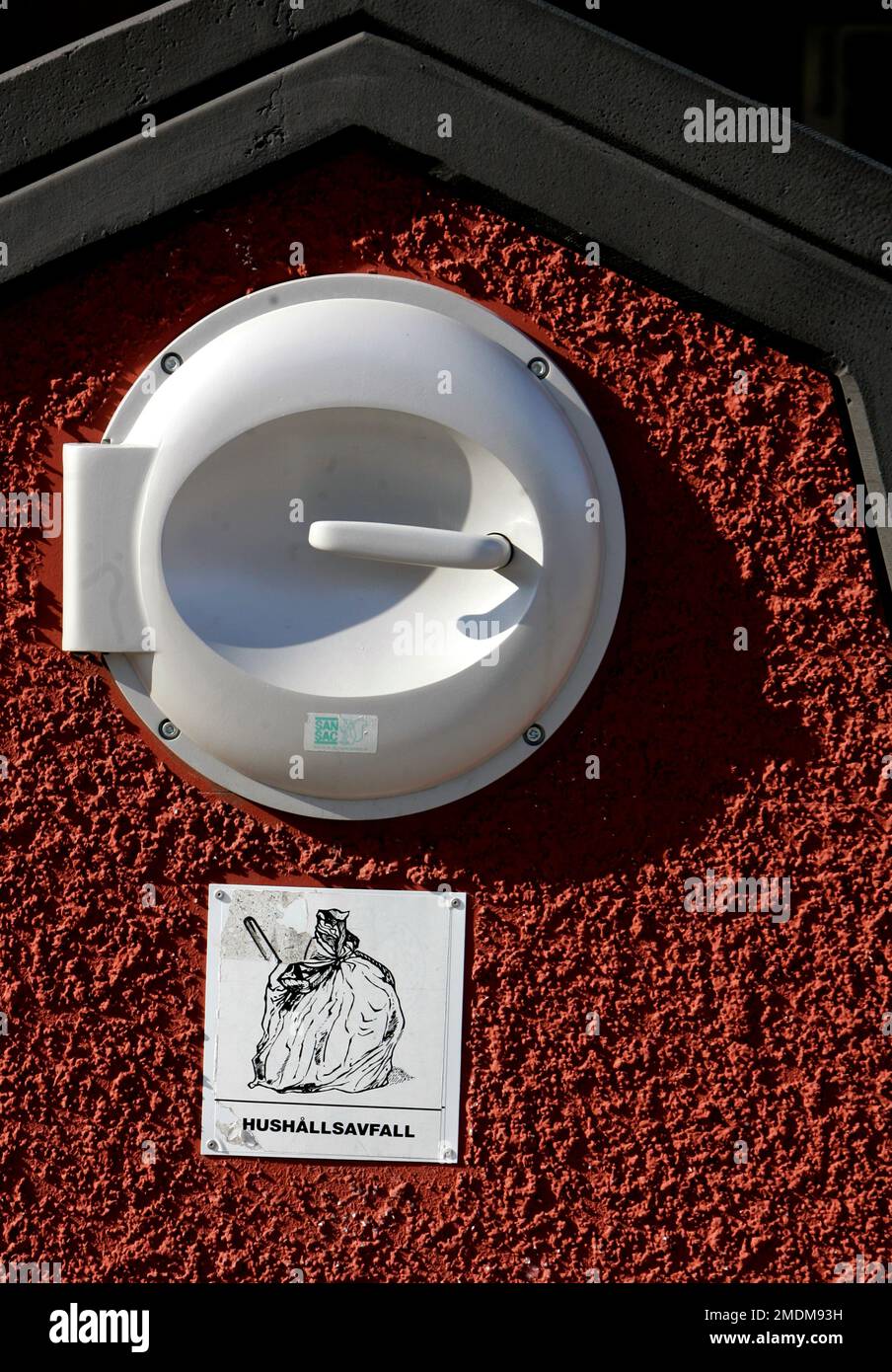 Garbage disposal in apartment area Stock Photo Alamy