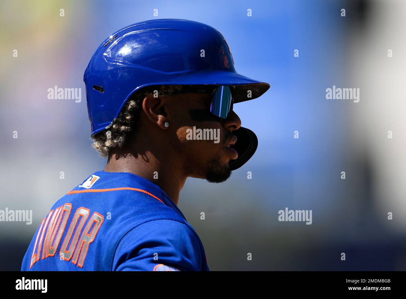 New York Mets' Francisco Lindor looks on during a baseball game against the Washington  Nationals, Monday, Sept. 6, 2021, in Washington. (AP Photo/Nick Wass Stock  Photo - Alamy