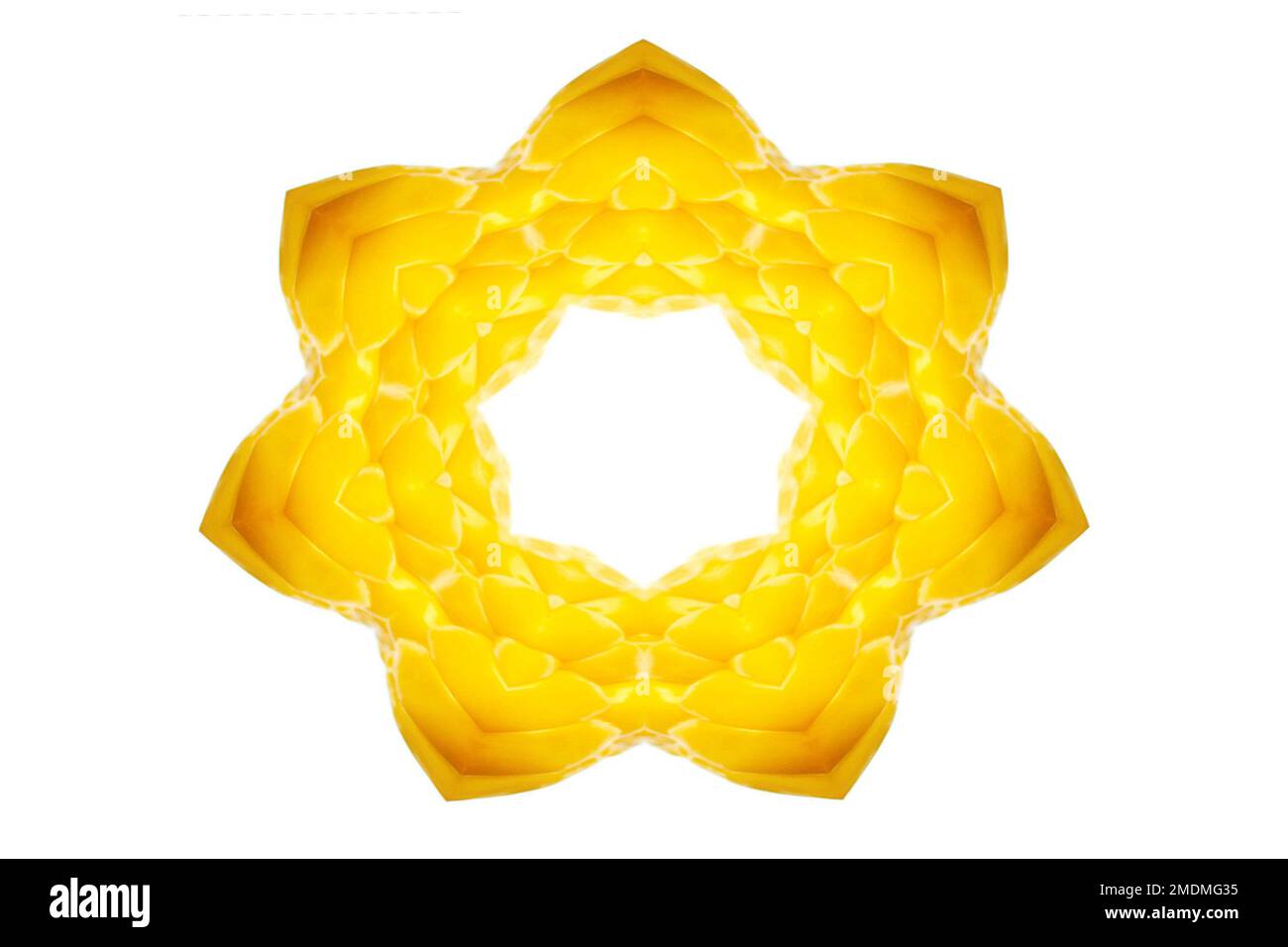 flower made from corn kernels, computer generated Stock Photo