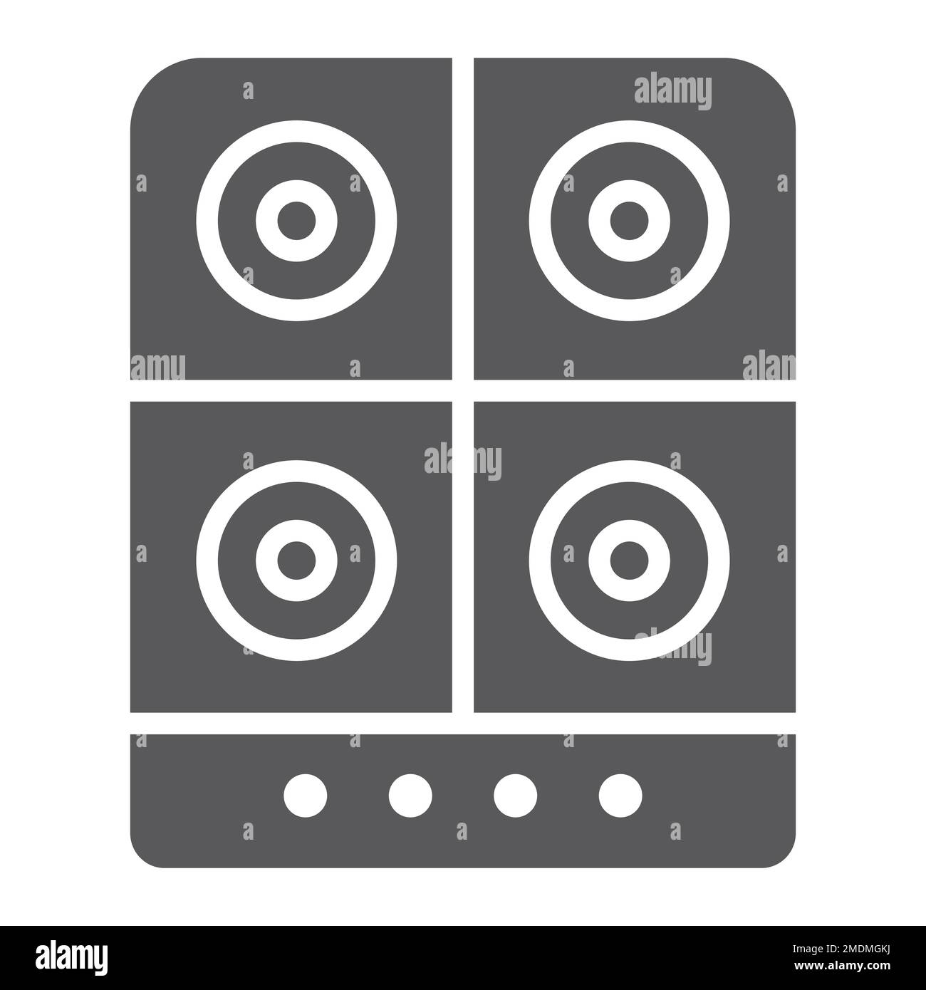 Stove glyph icon, kitchen and cooker, electric hot plate sign, vector