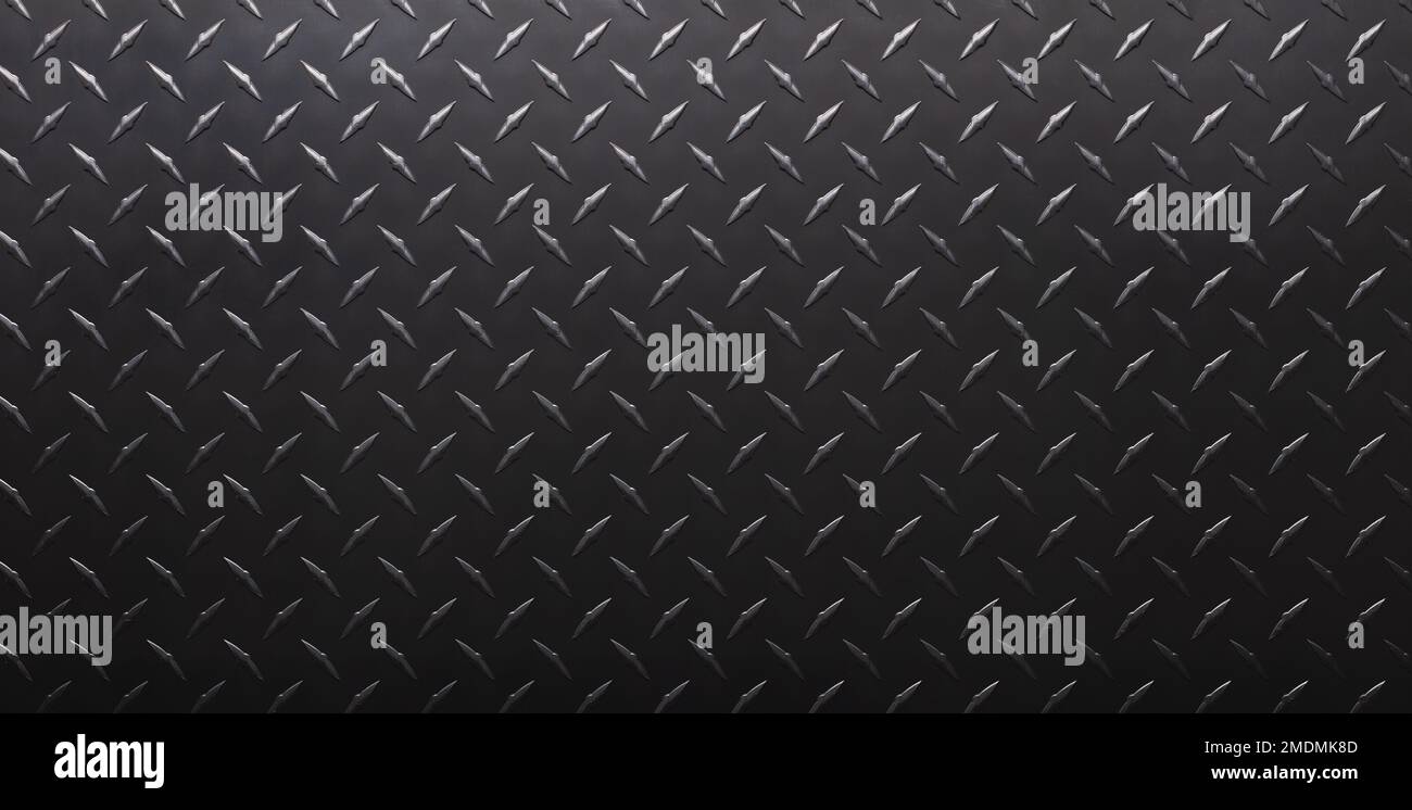 dark metal background, steel texture with diamond print. Stock Photo
