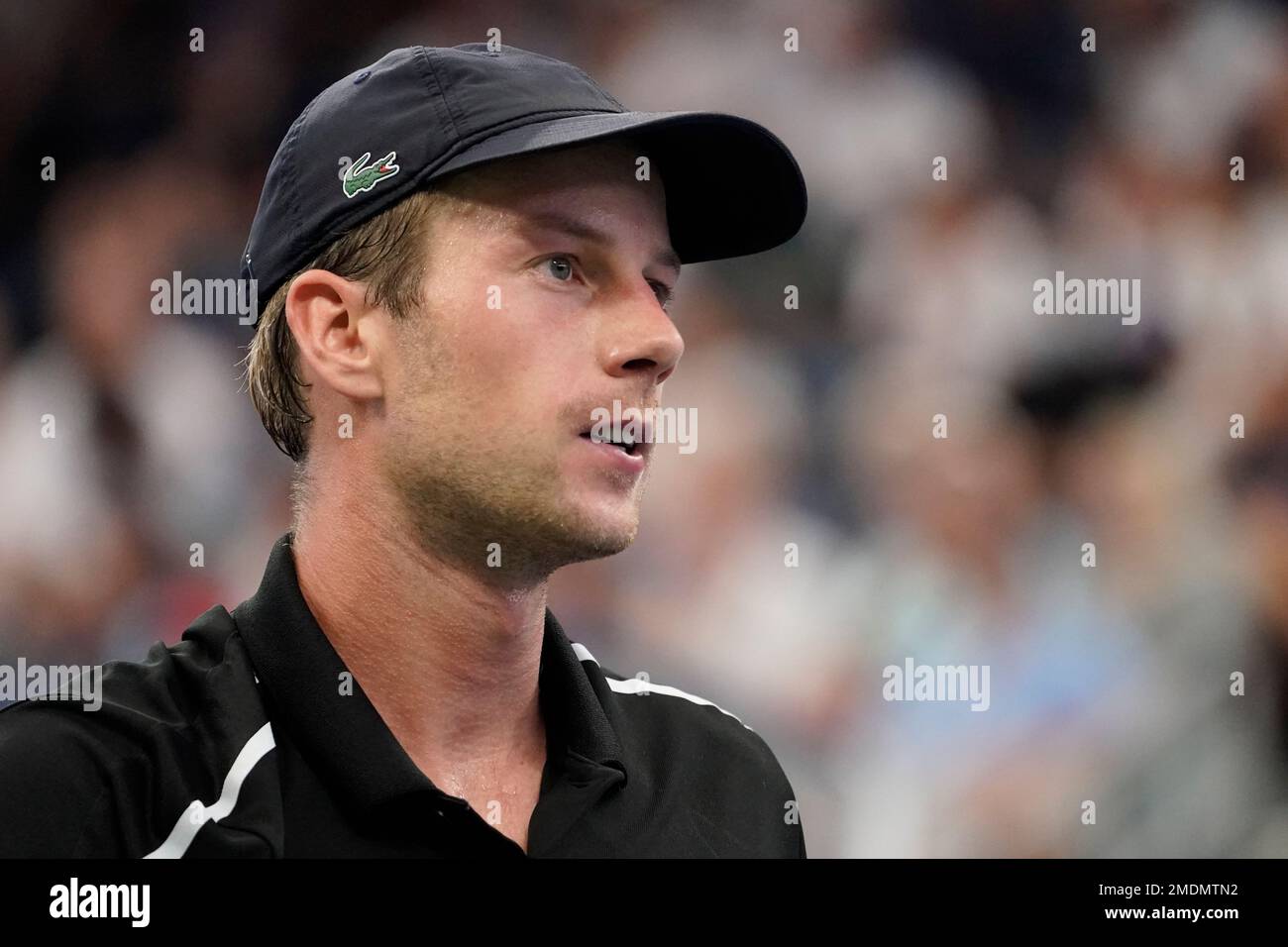 Botic Van de Zandschulp, of the Netherlands, looks on as he plays Diego