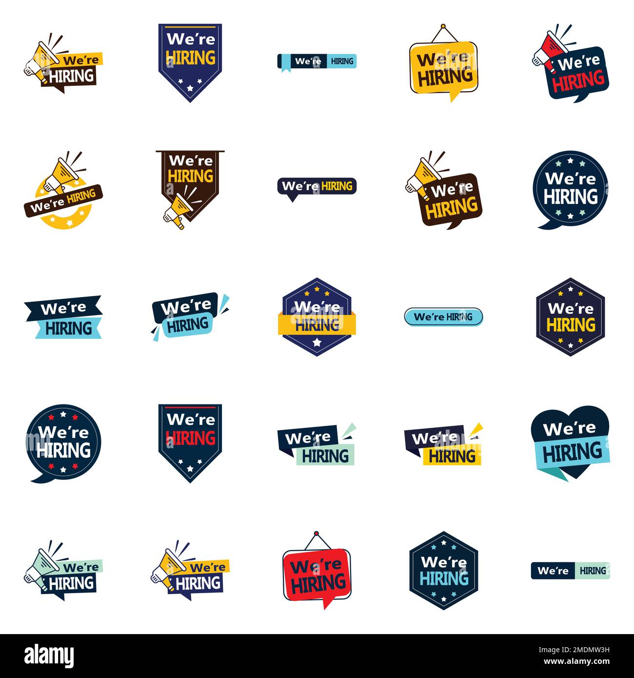 25 Eye catching We're Hiring Vector Elements to promote your job