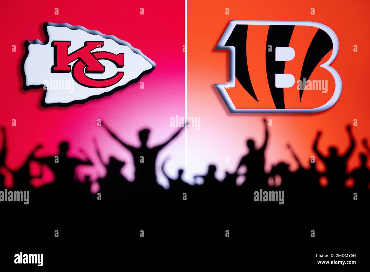 KANSAS, USA, JANUARY 23, 2023 Cincinnati Bengals vs. Kansas City Chiefs. NFL Conference