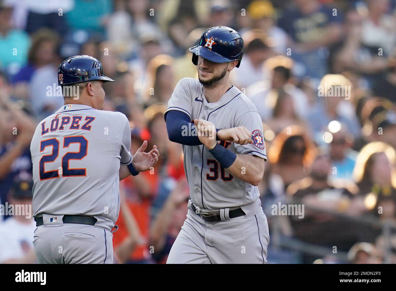 Houston Astros right fielder Kyle Tucker (30) batting in the bottom of the  eighth inning of the MLB game between the Houston Astros and the Seattle Ma  Stock Photo - Alamy