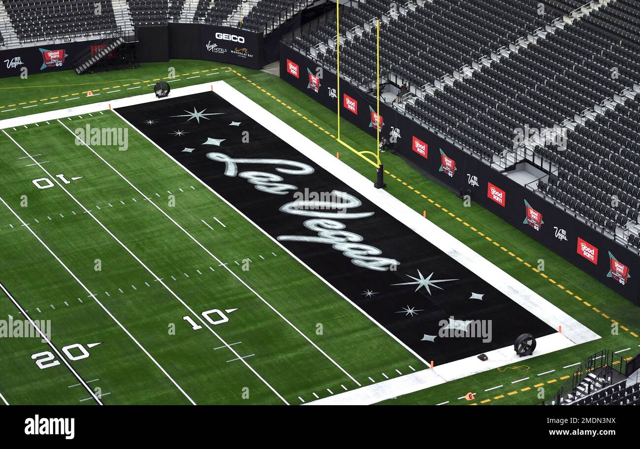 The playing field is seen before the Good Sam Vegas Kickoff Classic, an