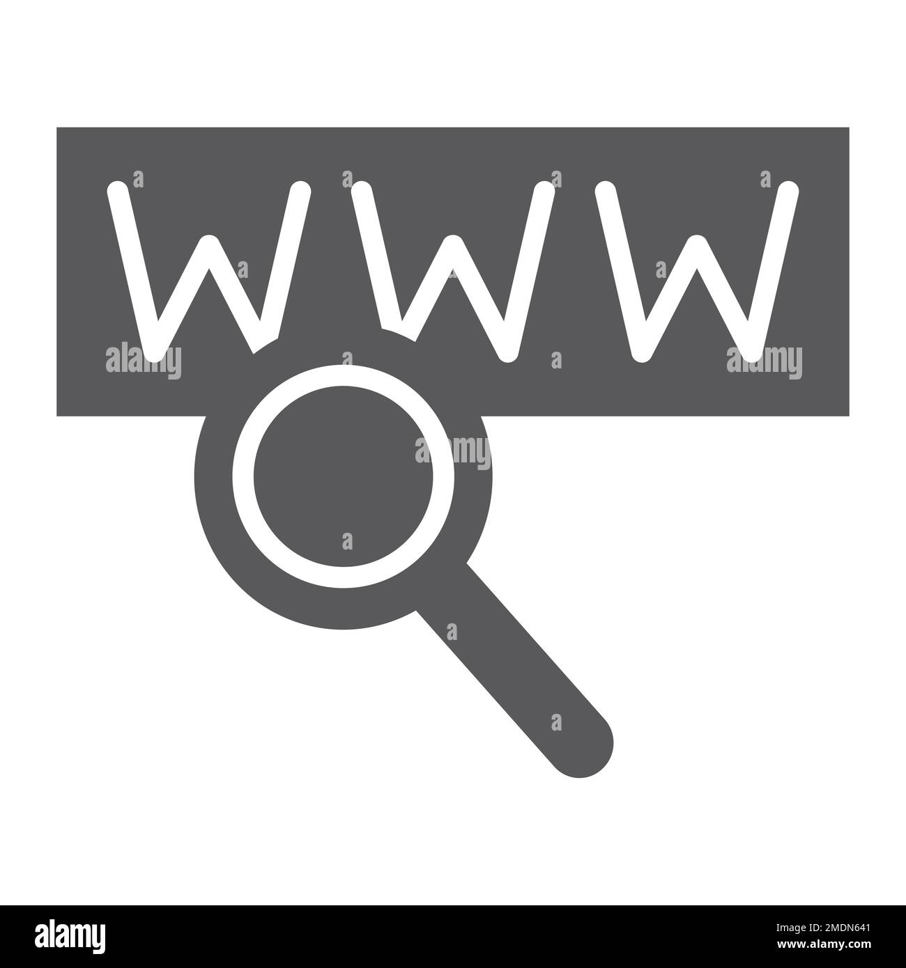 Search glyph icon, internet and network, lens sign, vector graphics, a solid pattern on a white background, eps 10. Stock Vector