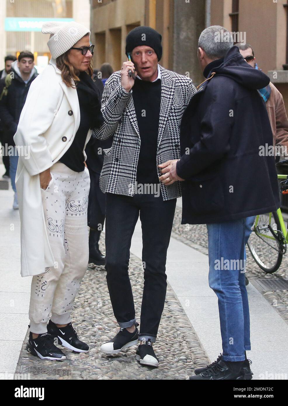 Milan, It. 21st Jan, 2023. After lunch with his wife Joana Lemos from Torre  di Pisa in Brera Lapo Elkann strolls to Roberta e Basta and Esselunga in  via Mercato Credit: Independent