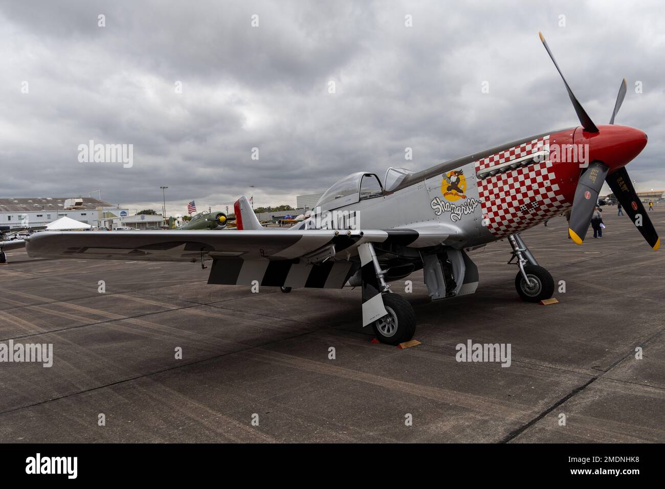 Wings Over Houston Airshow, P51D Mustang "ShangriLa Stock Photo Alamy