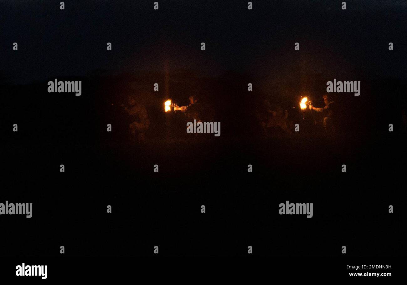 Security Forces Airmen train during the Agile Flag 22-2 exercise, at