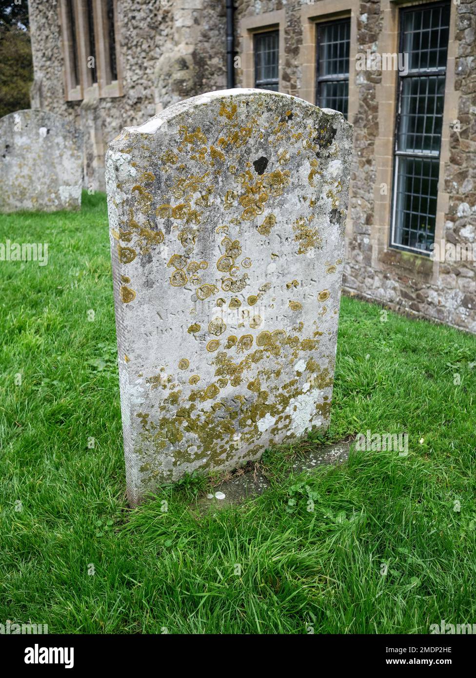 Isolated gravestone taken at St Leonard's Churchyard Hythe kent Stock Photo