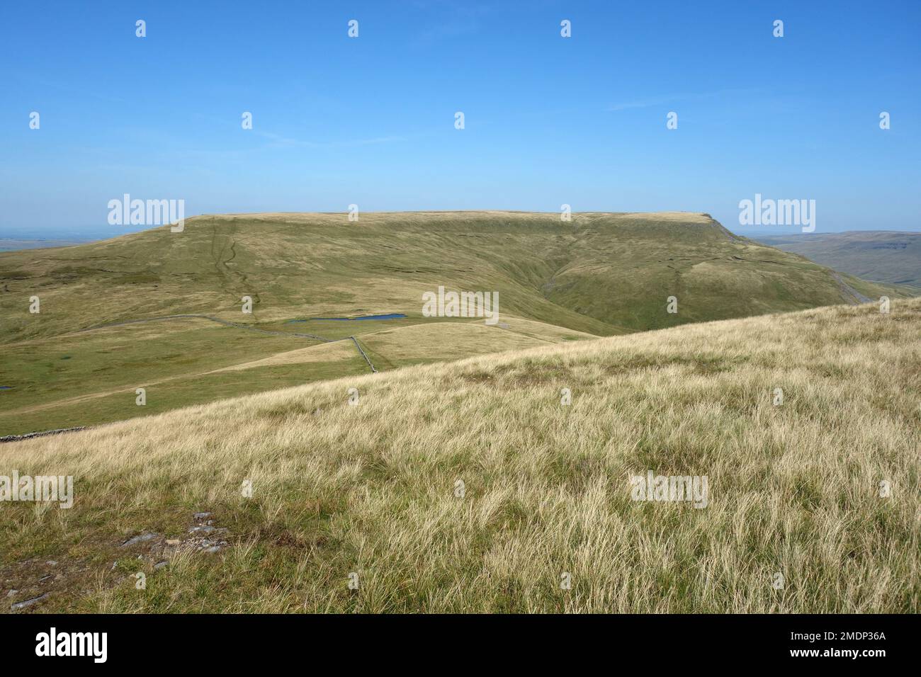 Wild Boar Fell from the Summit of Swarth Fell in the Eden Valley, Yorkshire Dales National Park, England, UK Stock Photo