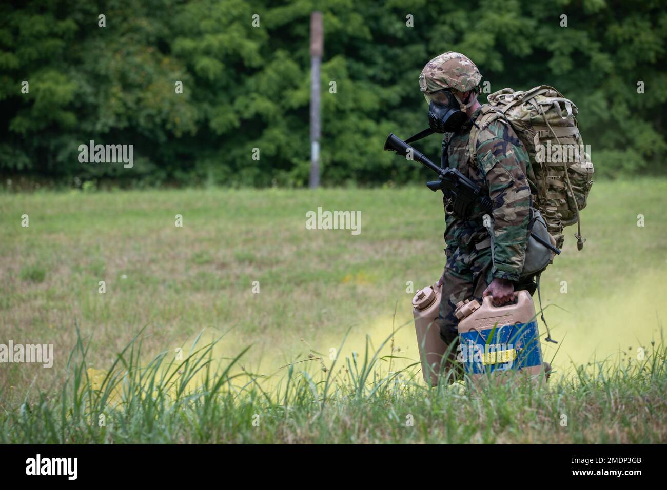 U.S. Army Spc. Grayson Vaughn, a military policeman with the 252nd