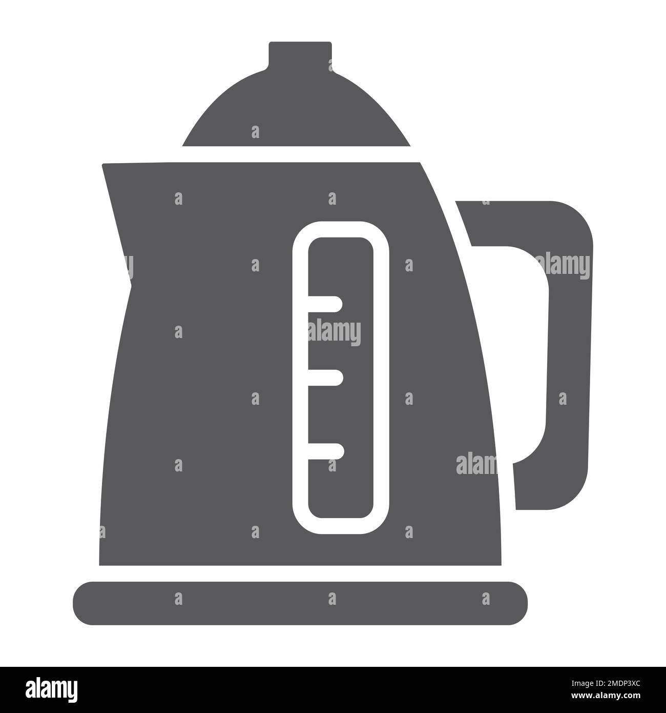 Electric kettle glyph icon, drink and appliance, teapot sign, vector graphics, a solid pattern on a white background, eps 10. Stock Vector