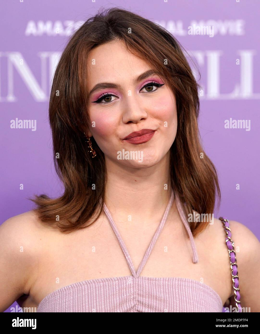 Actress Iris Apatow poses at the premiere of the film Cinderella, Monday,  Aug. 30, 2021, at the Greek Theatre in Los Angeles. (AP Photo/Chris  Pizzello Stock Photo - Alamy